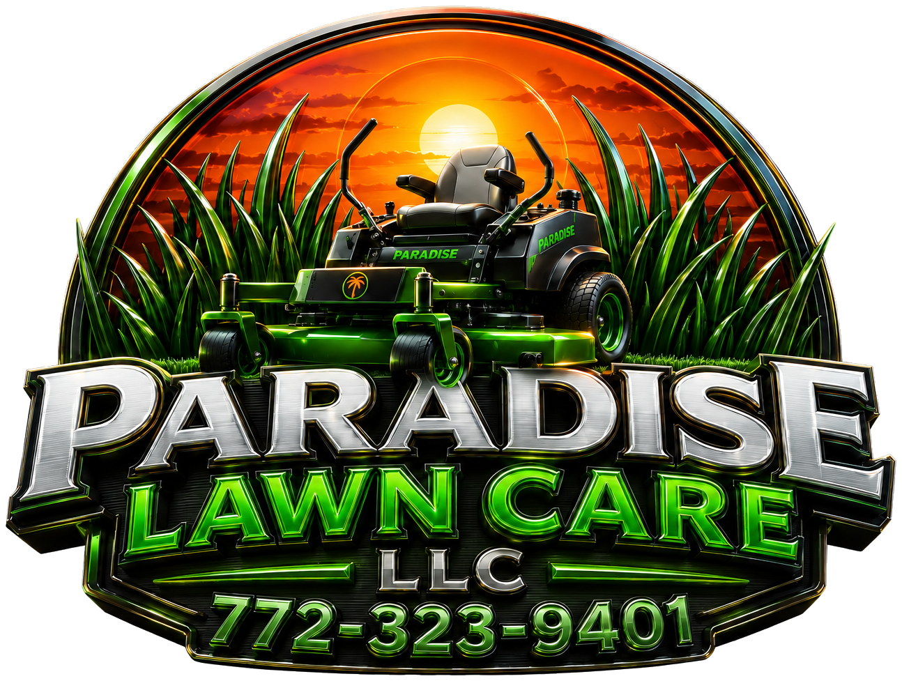 Paradise Lawn Care logo